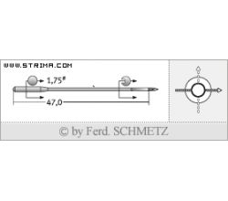 Strojové ihly pre priemyselné šijacie stroje Schmetz 175X7 KK 90