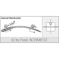 Strojové ihly pre priemyselné šijacie stroje Schmetz 1828 E 90