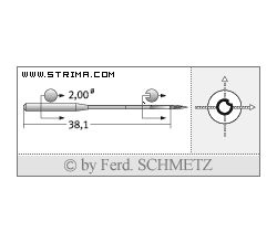 Strojové ihly pre priemyselné šijacie stroje Schmetz 2134-85 CL 110