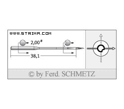 Strojové ihly pre priemyselné šijacie stroje Schmetz 2134-85 CR 110