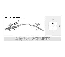 Strojové ihly pre priemyselné šijacie stroje Schmetz 251 EU 60