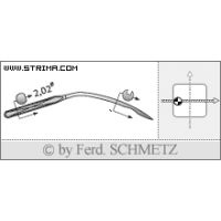 Strojové ihly pre priemyselné šijacie stroje Schmetz 251 LG SES 80