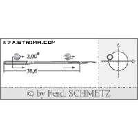 Strojové ihly pre priemyselné šijacie stroje Schmetz 3550140