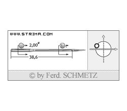 Strojové ihly pre priemyselné šijacie stroje Schmetz 3550140