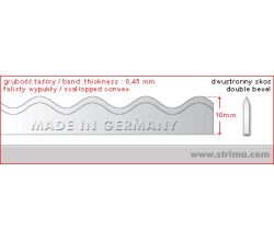 Nôž do pásovej píly 3550x10x0,45mm convex BS