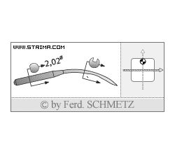 Strojové ihly pre priemyselné šijacie stroje Schmetz 60 M 100