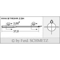 Strojové ihly pre priemyselné šijacie stroje Schmetz 660 90