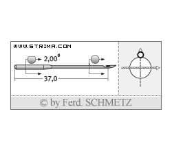Strojové ihly pre priemyselné šijacie stroje Schmetz 660120