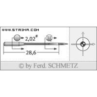 Strojové ihly pre priemyselné šijacie stroje Schmetz 82X13 SES 70