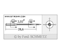 Strojové ihly pre priemyselné šijacie stroje Schmetz 82X13 SES 70