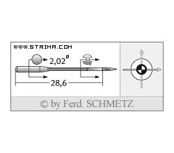 Strojové ihly pre priemyselné šijacie stroje Schmetz 82X13 SUK 80