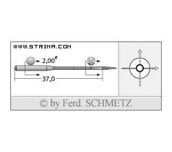 Strojové ihly pre priemyselné šijacie stroje Schmetz 934 SPI 100