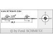 Strojové ihly pre priemyselné šijacie stroje Schmetz 971 B/1 SES 80