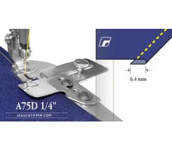 Zakladač s podvinutím pre šijacie stroje A75D 1/4
