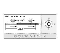 Strojové ihly pre priemyselné šijacie stroje Schmetz B-29 110