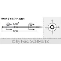 Strojové ihly pre priemyselné šijacie stroje Schmetz B-67 70