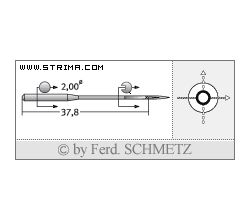 Strojové ihly pre priemyselné šijacie stroje Schmetz B-67 80