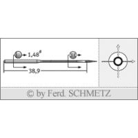 Strojové ihly pre priemyselné šijacie stroje Schmetz B-1014 90