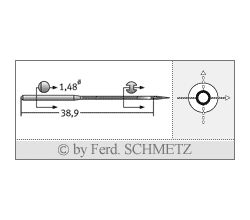 Strojové ihly pre priemyselné šijacie stroje Schmetz B-1014 90