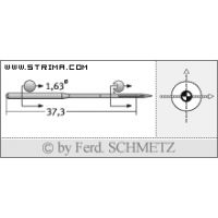 Strojové ihly pre priemyselné šijacie stroje Schmetz DVX57 SES 100
