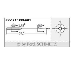 Strojové ihly pre priemyselné šijacie stroje Schmetz TQX1 SPI 70