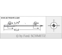 Strojové ihly pre priemyselné šijacie stroje Schmetz TQX3 SES 90