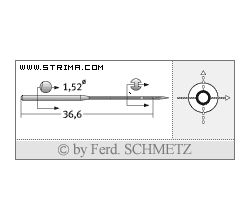 Strojové ihly pre priemyselné šijacie stroje Schmetz UY 118 GAS 70