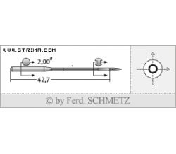 Strojové ihly pre priemyselné šijacie stroje Schmetz UY 147 GS 100