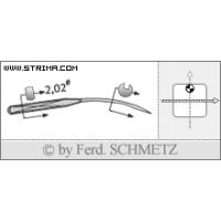 Strojové ihly pre priemyselné šijacie stroje Schmetz UY 154 GFS 80