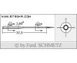 Strojové ihly pre priemyselné šijacie stroje Schmetz UY 163 GAS 90