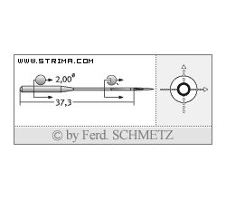 Strojové ihly pre priemyselné šijacie stroje Schmetz UY 163 GAS 90