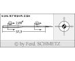 Strojové ihly pre priemyselné šijacie stroje Schmetz UY 163 GAS SES 90