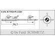 Strojové ihly pre priemyselné šijacie stroje Schmetz UY 180 GLS 120