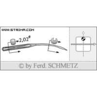 Strojové ihly pre priemyselné šijacie stroje Schmetz UY 8454 GAS 80