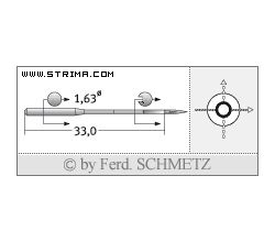 Strojové ihly pre priemyselné šijacie stroje Schmetz EBX755 100