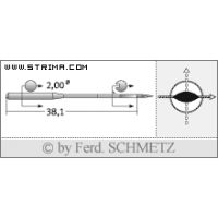 Strojové ihly pre priemyselné šijacie stroje Schmetz 134-35 PCR 140