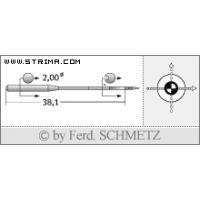 Strojové ihly pre priemyselné šijacie stroje Schmetz 134-35 SUK SERV 7 110