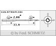 Strojové ihly pre priemyselné šijacie stroje Schmetz 134 CL 100