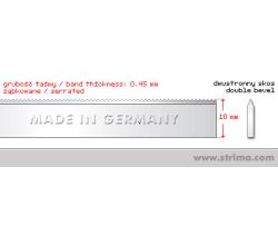 Nôž do pásovej píly 3860x10x0,45mm serrated 6x6mm BS