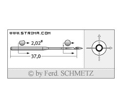 Strojové ihly pre priemyselné šijacie stroje Schmetz 29-C-151 90