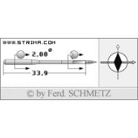 Strojové ihly pre priemyselné šijacie stroje Schmetz 134 DI 140
