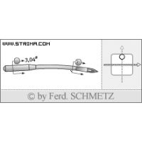 Strojové ihly pre priemyselné šijacie stroje Schmetz UY 9858 GS 200