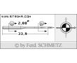 Strojové ihly pre priemyselné šijacie stroje Schmetz 135X5 SKF 90