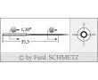 Strojové ihly pre priemyselné šijacie stroje Schmetz 46X1 90
