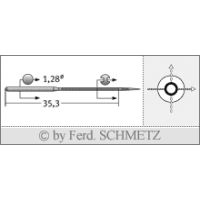 Strojové ihly pre priemyselné šijacie stroje Schmetz 46X1 90