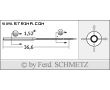 Strojové ihly pre priemyselné šijacie stroje Schmetz UY 118 GAS 90