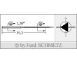 Strojové ihly pre priemyselné šijacie stroje Schmetz 46X2 TRI 80