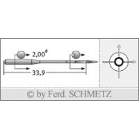 Strojové ihly pre priemyselné šijacie stroje Schmetz 265 KK 70