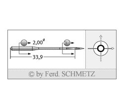 Strojové ihly pre priemyselné šijacie stroje Schmetz 265 KK 70