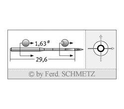 Strojové ihly pre priemyselné šijacie stroje Schmetz 1128 80